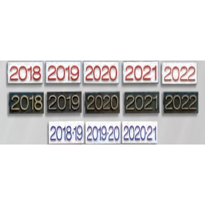 Black Plastic Plaque Year Tags