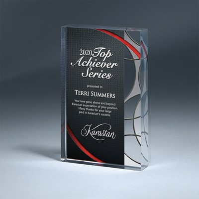 Red Deco Design Lucite Tablet - Small