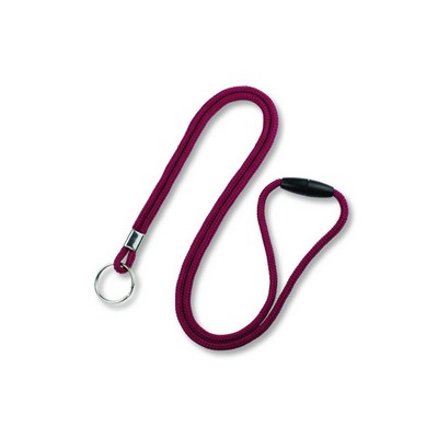 1/8" Breakaway Blank Lanyard w/Split Ring (Maroon Red)