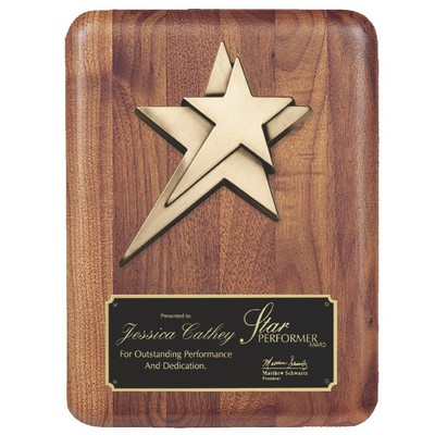 Walnut Plaque with Star Casting