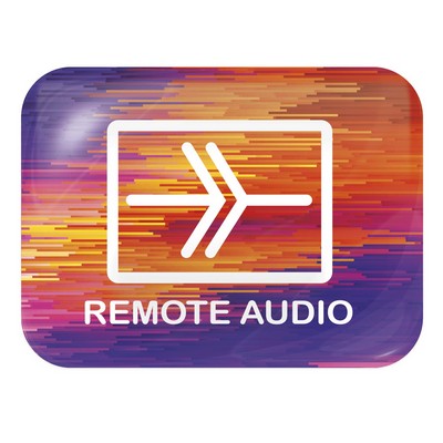 Domed Decal | Rectangle | 3/4" x 1"| White Vinyl | Full Color