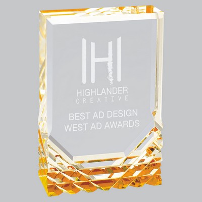 Gold Jewel Mirage Acrylic Award (3 1/2" x 5")