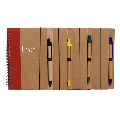 Eco-Friendly Notebook Set with Pen