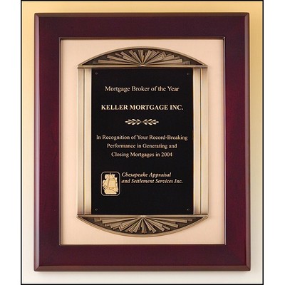 Airflyte® Rosewood Piano-Finish Frame w/Antique Bronze Finish Frame Casting & Gold Metal Background