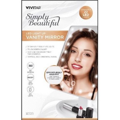Vivitar® Lighted 22 LED White Vanity Mirror