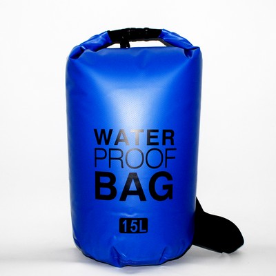 15.0 Liter Water Resistant PVC Mesh Dry Bag With One Shoulder Strap