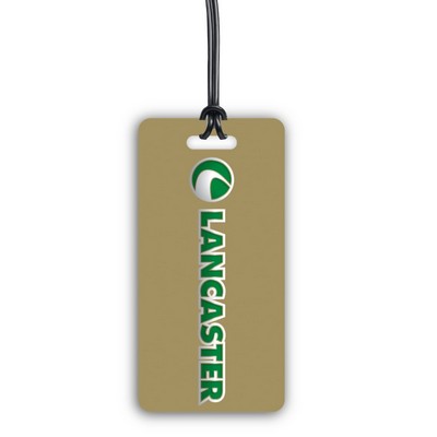 Full Color Write On Tag w/ Flexible Plastic Loop Strap (Rectangle 1.5"x3")