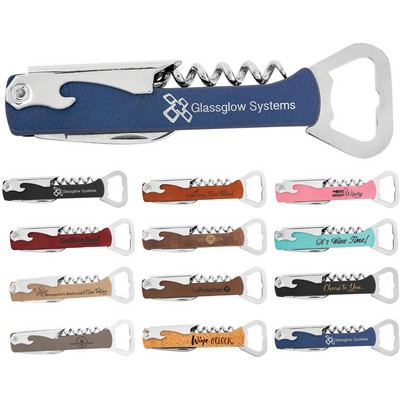 Laserable Leatherette Wine Bottle Opener