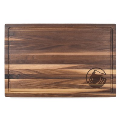 12" x 18" x 1 1/4" Walnut Butcher Block with Juice Groove