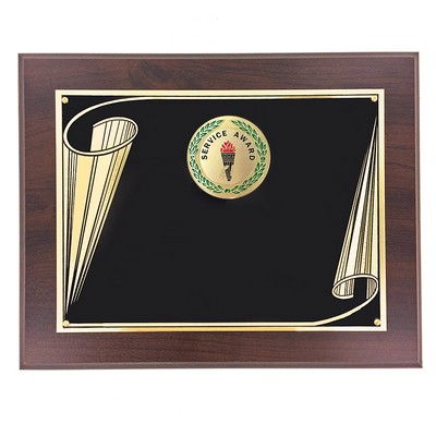 Award Plaque w/Years of Service Medallion (8" x 10")