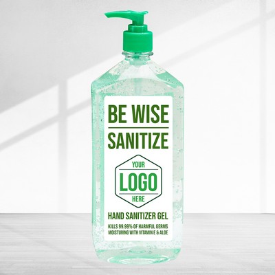 Custom Be Wise Sanatizer Sticker - 2.25" x 3.5"