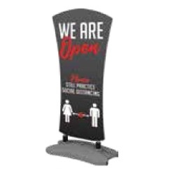 Contour Single-Sided Outdoor Sign Wave 2 w/Plate Base