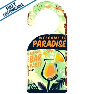 Gloss Full Color FRP Plastic 2 Sided Door Hanger (4" x 9")