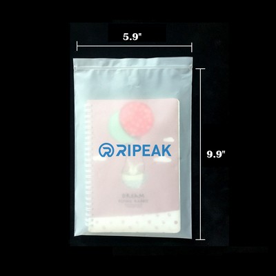 5.9 x 9.9" Matte Frosted Resealable Plastic Bags Zip-Lock Seal Storage Pouch