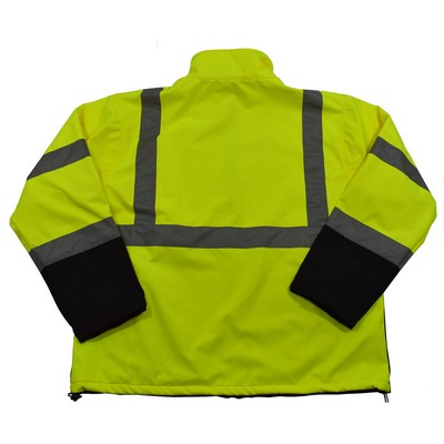 ANSI 107-2015 Class 3 Water Resistant Black Bottom Softshell Jacket