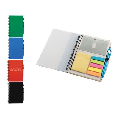 Plastic Spiral Bound Journal w/Pen