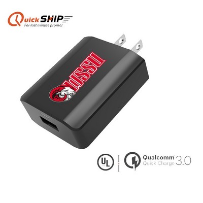 Anson UL listed 18W Wall Quick Charger with Custom Imprint