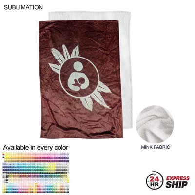 24 Hr Express Ship - Plush and Cozy Mink Flannel Fleece Baby Blanket, 30x40, Sublimated