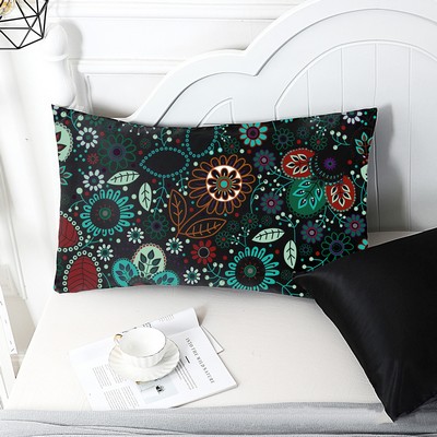 Full Printed 20 x 30" Premium Square Satin Silk Throw Pillowcase - Envelope Closure