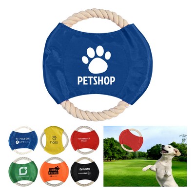 Dog Flying Disc Cotton Rope Toy
