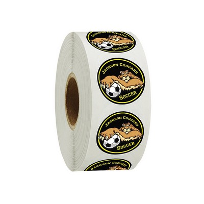 Full Color Circle Sticker by Roll - 1"