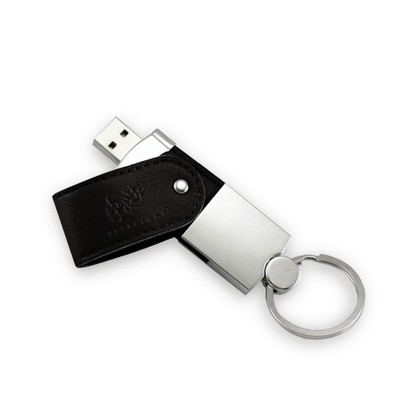 Joliet Leather Swivel USB Key Chain