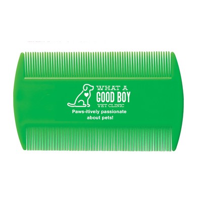 Green Neon Flea Comb (3.5" x 2.063")
