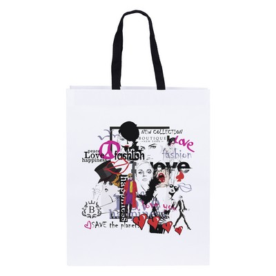 Teak - Woven Handle White Eurototes - Chromatic (13" x 6" x 16")