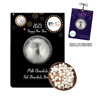 New Years Mega Hot Chocolate Bomb Billboard Card - Milk Chocolate