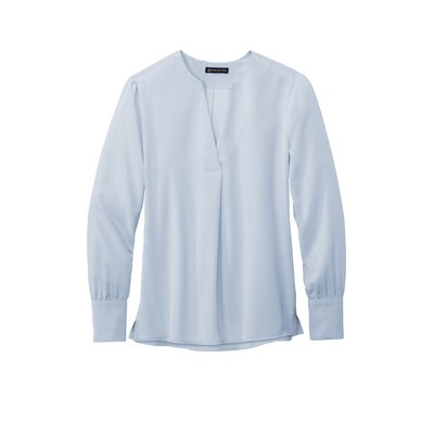 Brooks Brothers® Women's Open-Neck Satin Blouse