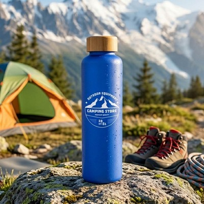 17 Oz. Belle Glass Bottle With Bamboo Lid