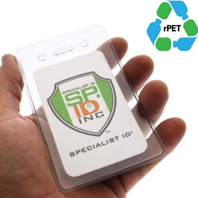 3"W X 4"H rPET Clear Vinyl Vertical Badge Holder