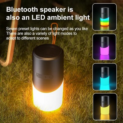 Night Light Bluetooth Speaker, Portable Wireless Bluetooth Speakers, Glowing Ambient lamp Speaker