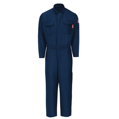 Bulwark™ iQ Series® Men's Midweight Enhanced Visibility Mobility Coverall - Navy Blue Enhanced