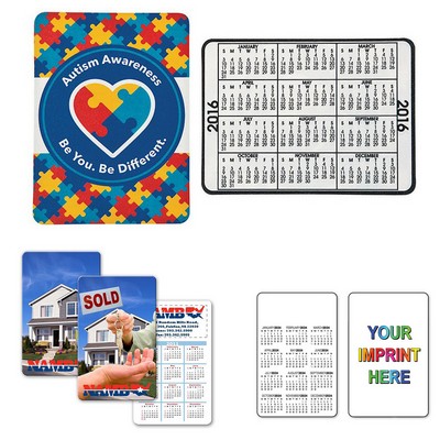 Full Color PVC Plastic Wallet Calendar Card