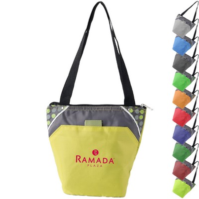 Insulated Lunch Cooler Zipper Carry Bag with Front Pocket