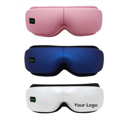 Portable Electric Bluetooth Eye Massager w/Heat Air Pressure Vibration Relieve Eye Strain Dark