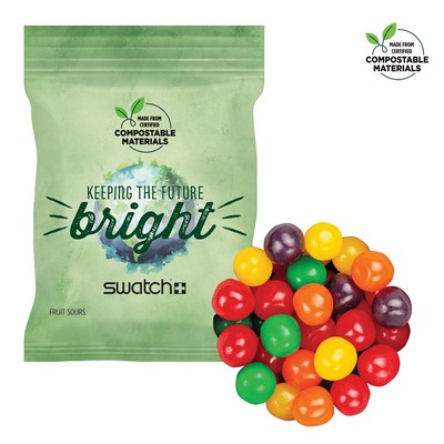 2 Oz. ECO-Digibag, Compostable & Full Color, Assorted Fruit Sours