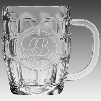 20 oz. Beer Mug with Oval Engraving Area and Handle