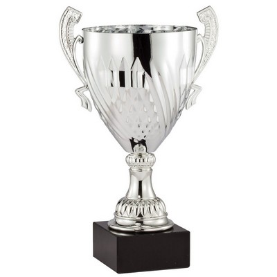 Silver Italian Cup Trophy 14 1/4" H