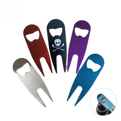 Stainless Steel Divot Tool With Bottle Opener