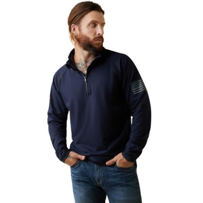 Ariat 10043565 FR Combat Stretch Patriot 1/4 Zip Work Shirt