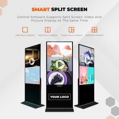 43" - Floor-standing Information Kiosk - with Capacitive Touch - Only Display