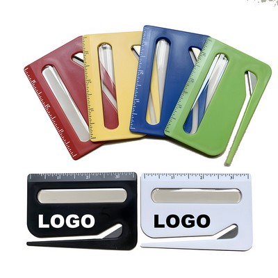 3-in-1 Multi Functional Plastic Envelope Slitter w/Scaled Ruler & Magnifying Glass (3 4/5"x2 3/5")