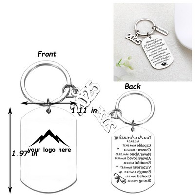 2025 Graduation Season Inspirational Keychain