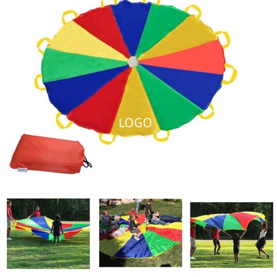 Parachute 8' for Kids with 9 Handles