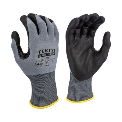 Radians® TEKTYE® A4 Reinforced Thumb Gray Nitrile Dip Cut Protective Work Gloves