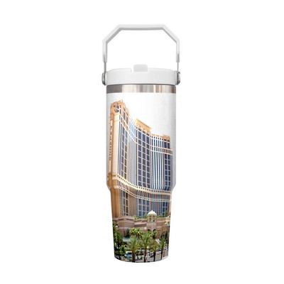 30oz Insulated Stainless Steel with Handle and Flip Straw
