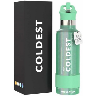 21 Oz. Coldest® Sports Bottle w/Standard Mouth Straw Lid