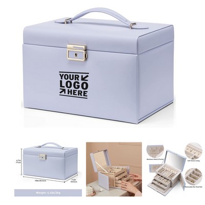 Velvet Jewelry Organizer Box for Women